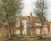 Moret-sur-Loing in Morning Sum Alfred Sisley